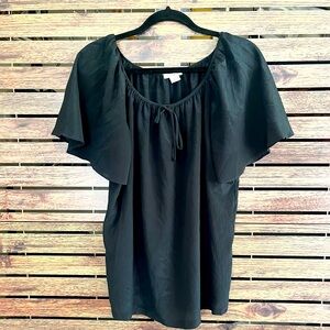 Vintage Black Oscar de la Renta shirt, short sleeves size L